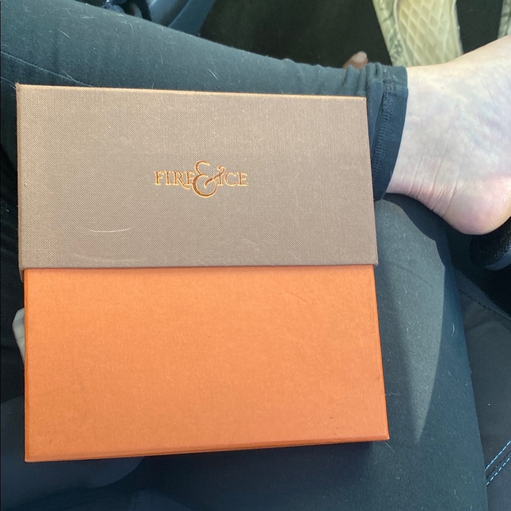 Fire & Ice Women's Elegant Brown and Orange Watch Box
